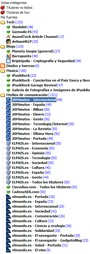 Mis fuentes RSS