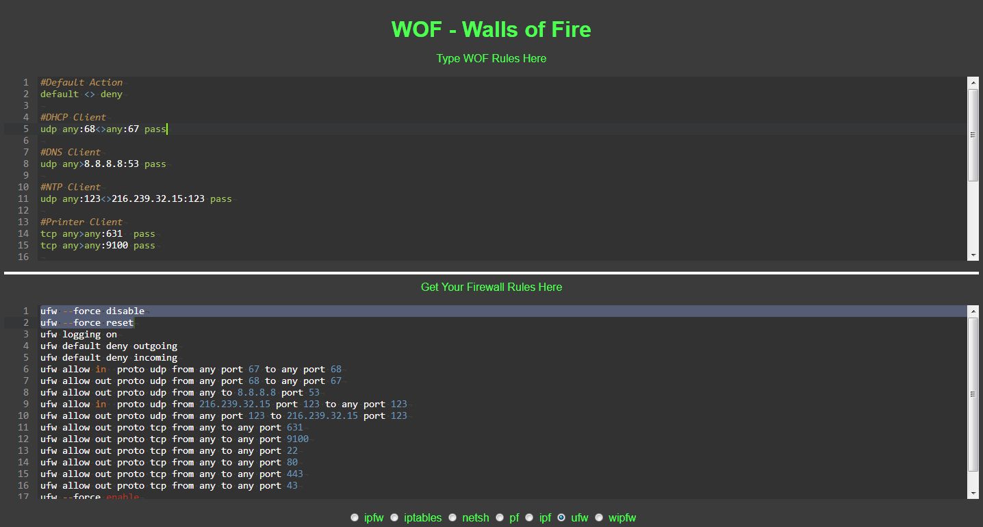 Wall of fire