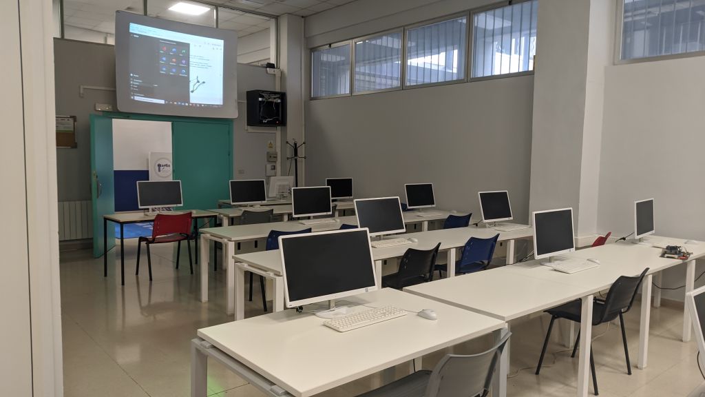 El aula después de mi primer día de formación